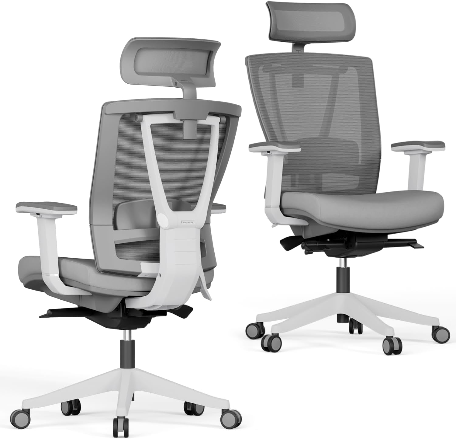 AUTONOMOUS ErgoChair Pro Ergonomic Office Chair Foam Black Adjustable Lumbar Support, Rolling Swivel - Home office Desk Chairs with Wheels and Arms - Ergonomic Desk Chair Comfy for Gaming & Long Hours