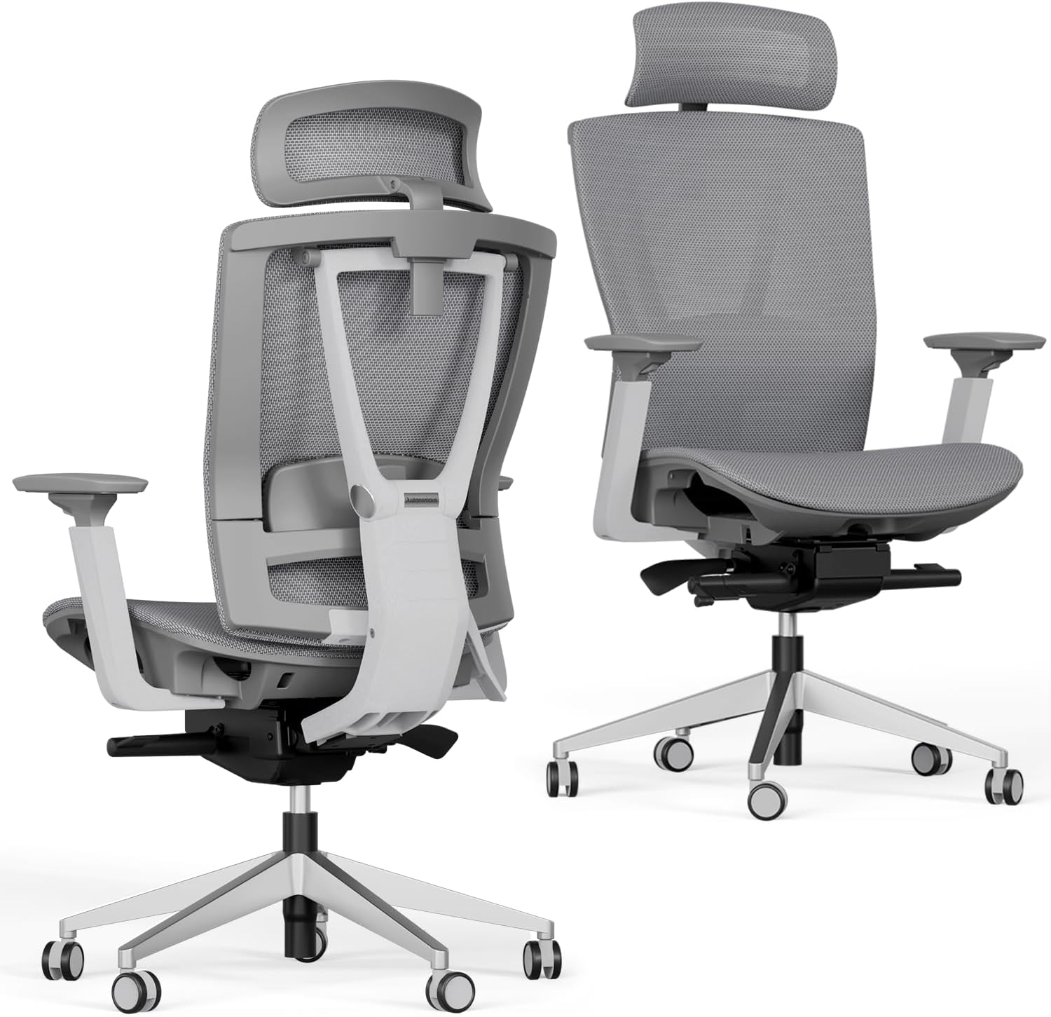 AUTONOMOUS ErgoChair Pro Ergonomic Office Chair Foam Black Adjustable Lumbar Support, Rolling Swivel - Home office Desk Chairs with Wheels and Arms - Ergonomic Desk Chair Comfy for Gaming & Long Hours