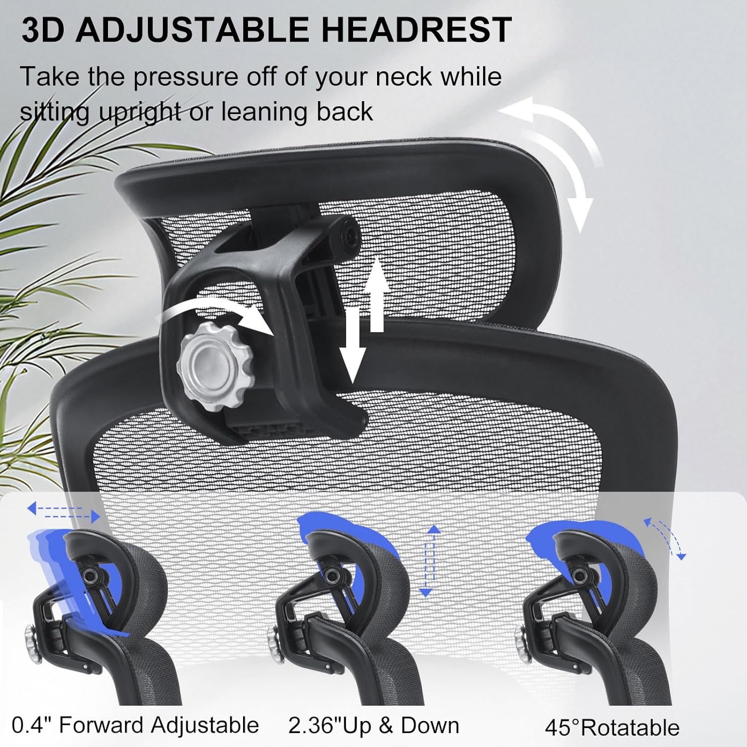 Big and Tall Office Chair 500lbs Wide Seat, PU Leather High Back Executive Office Chair with 3D Headrest and Armrests,Ergonomic Chairs with Lumbar Support